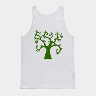 Green abstract tree grapic Tank Top